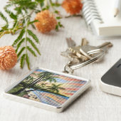 PORTE-CLÉS PALMIERS TROPICAUX AVEUGLES DE PLAGE (Côté)