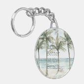 Porte-clés Palmiers tropicaux Ocean Beach Mariage (Devant gauche)