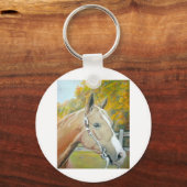 Porte-clés Palomino, pastel à cheval (Recto)