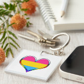 Porte-clés Pan Pride Heart (Devant Droit)