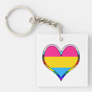Porte-clés Pan Pride Heart