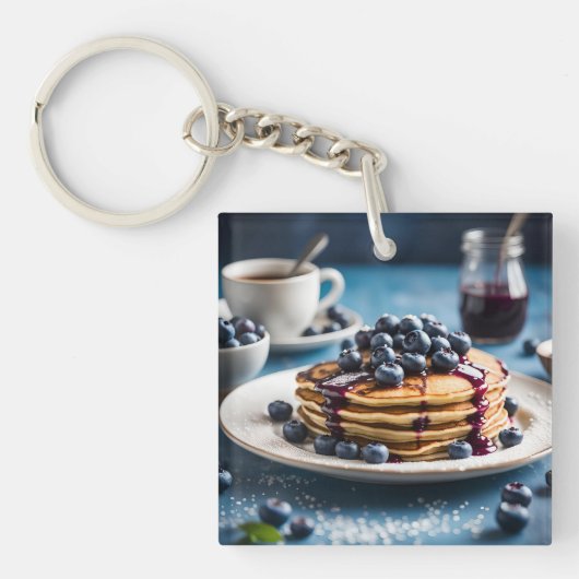 Porte-clés Pancakes aux bleuets (Devant)