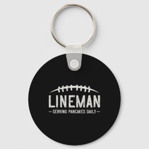 Porte-clés Pancakes de service Lineman Daily Funny Footb Vint