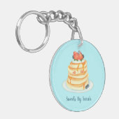 Porte-clés Pancakes Fluffeux Au Sirop D'Érable, Fruits Et Crè (Devant gauche)