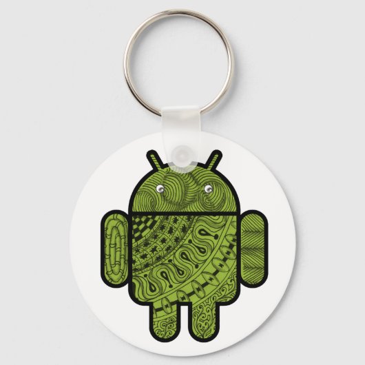 Porte-clés Pancho Doodle Character pour le robot Android™ (Recto)