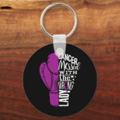 Porte-clés Pancréatique Cancer Sensibilisation Boxe Gant Tee (Recto)