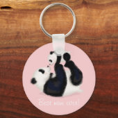 Porte-clés Panda and cub 'Best mum ever' key ring (Recto)
