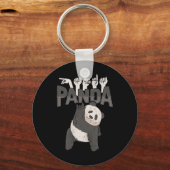 Porte-clés Panda Asl Gesture main Sourde Sensibilisation à la (Recto)