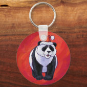 Porte-clés Panda Bear in Santa Hat On Red (Recto)