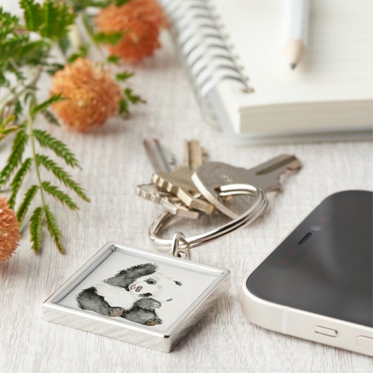 Porte-clés Panda bébé | Cute & Furry (Côté)