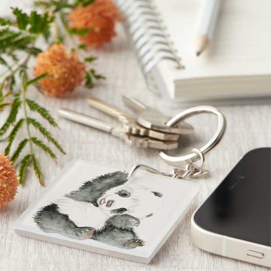 Porte-clés Panda bébé | Cute & Furry (Devant Droit)