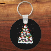 Porte-clés Panda Christmas Tree Lights Xmas Sweater Holiday P (Recto)