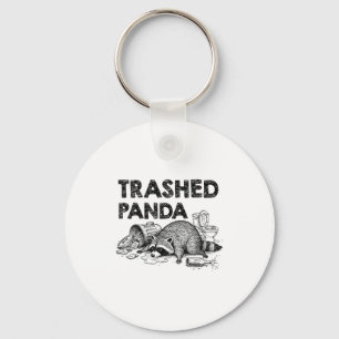 Porte-clés Panda Crasé Drôle de Raton Laveur Ivre Se Soûle Mè