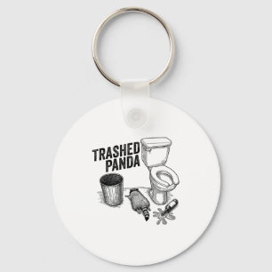 Porte-clés Panda Crashed, Raton laveur Drôle Ivre, Panda Poub