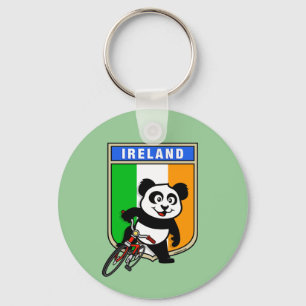 Porte-clés Panda cycliste irlandais