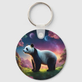 Porte-clés Panda dans un jardin d'Imaginaires (Verso)