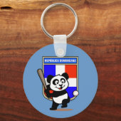 Porte-clés Panda de baseball République Dominicaine (Recto)