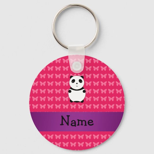 Porte-clés Panda de nom personnalisé (Recto)