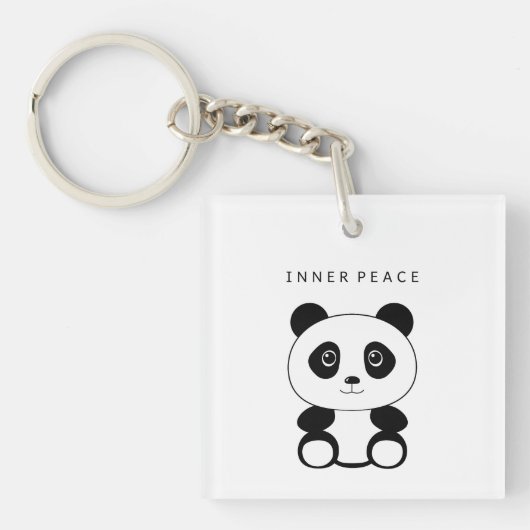 Porte-clés Panda de paix intérieure (Devant)