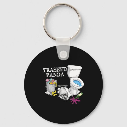Porte-clés Panda Défoncé Raton Laveur Alcoolisé Animal de Fêt (Recto)
