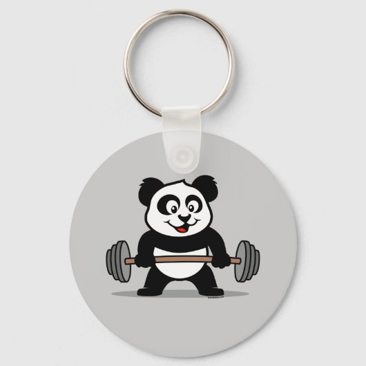 Porte-clés Panda d'haltérophilie (Recto)