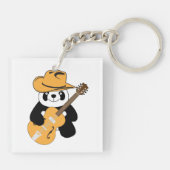 Porte-clés Panda drôle avec guitare (Dos)