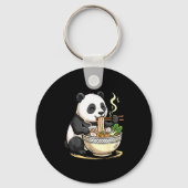 Porte-clés Panda Eating Funny Ramen Noodles  (Recto)