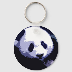 Porte-clés Panda Face Pop Art