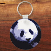 Porte-clés Panda Face Pop Art (Recto)