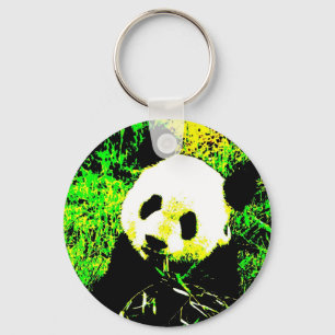 Porte-clés Panda Face Pop Art
