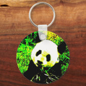 Porte-clés Panda Face Pop Art (Recto)