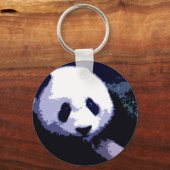 Porte-clés Panda Face Pop Art (Recto)