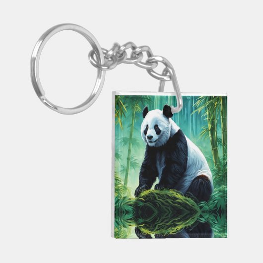 Porte-clés Panda géant dans la forêt de Bamboo (Devant gauche)