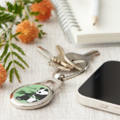 Porte-clés Panda Géant Mange Bambou Nom (Côté )