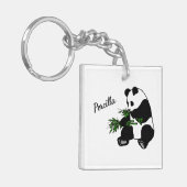 Porte-clés Panda géant mange nom bambou (Devant gauche)