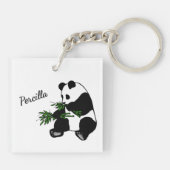Porte-clés Panda géant mange nom bambou (Dos)