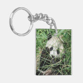 Porte-clés Panda Géant Se Cache Dans L'Herbe (Devant gauche)