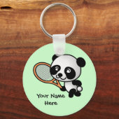 Porte-clés Panda Jouer Tennis Porte - clé personnalisable (Recto)