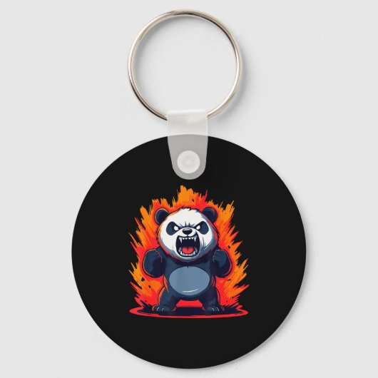 Porte-clés Panda Looking Angry Graphic Funny Panda Kawaii (Recto)