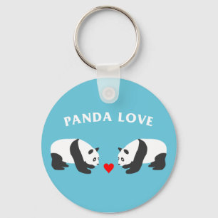 Porte-clés Panda Love (Bleu)