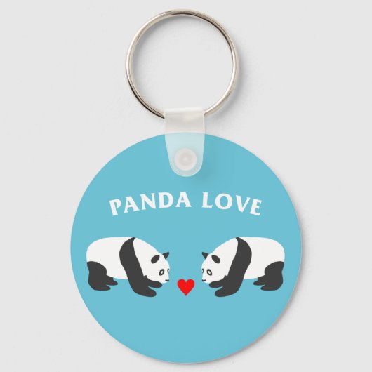 Porte-clés Panda Love (Bleu) (Recto)