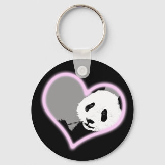 Porte-clés panda love. néon light.