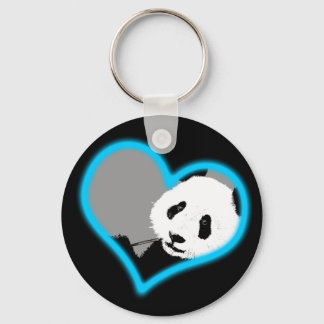 Porte-clés panda love. néon light.
