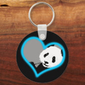 Porte-clés panda love. néon light. (Recto)