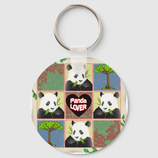 PORTE-CLÉS PANDA LOVERS - CADEAUX (Recto)