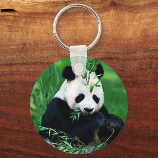 Porte-clés Panda Manger Feuilles (Recto)