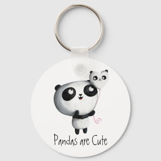 Porte-clés Panda mignonne avec ballon (Recto)