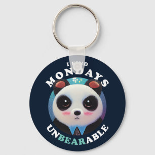 Porte-clés Panda Mignonne trouve les lundis insupportables