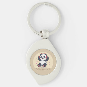 Porte-clés Panda Musique Mignon