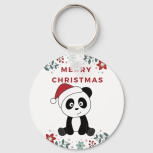Porte-clés Panda Noël Neige Animaux d'hiver Pandas Keychai